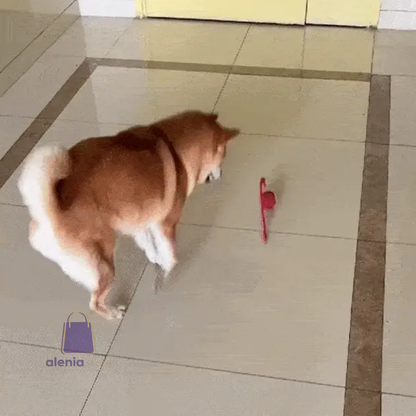 Pelota interactiva con cola para mascotas